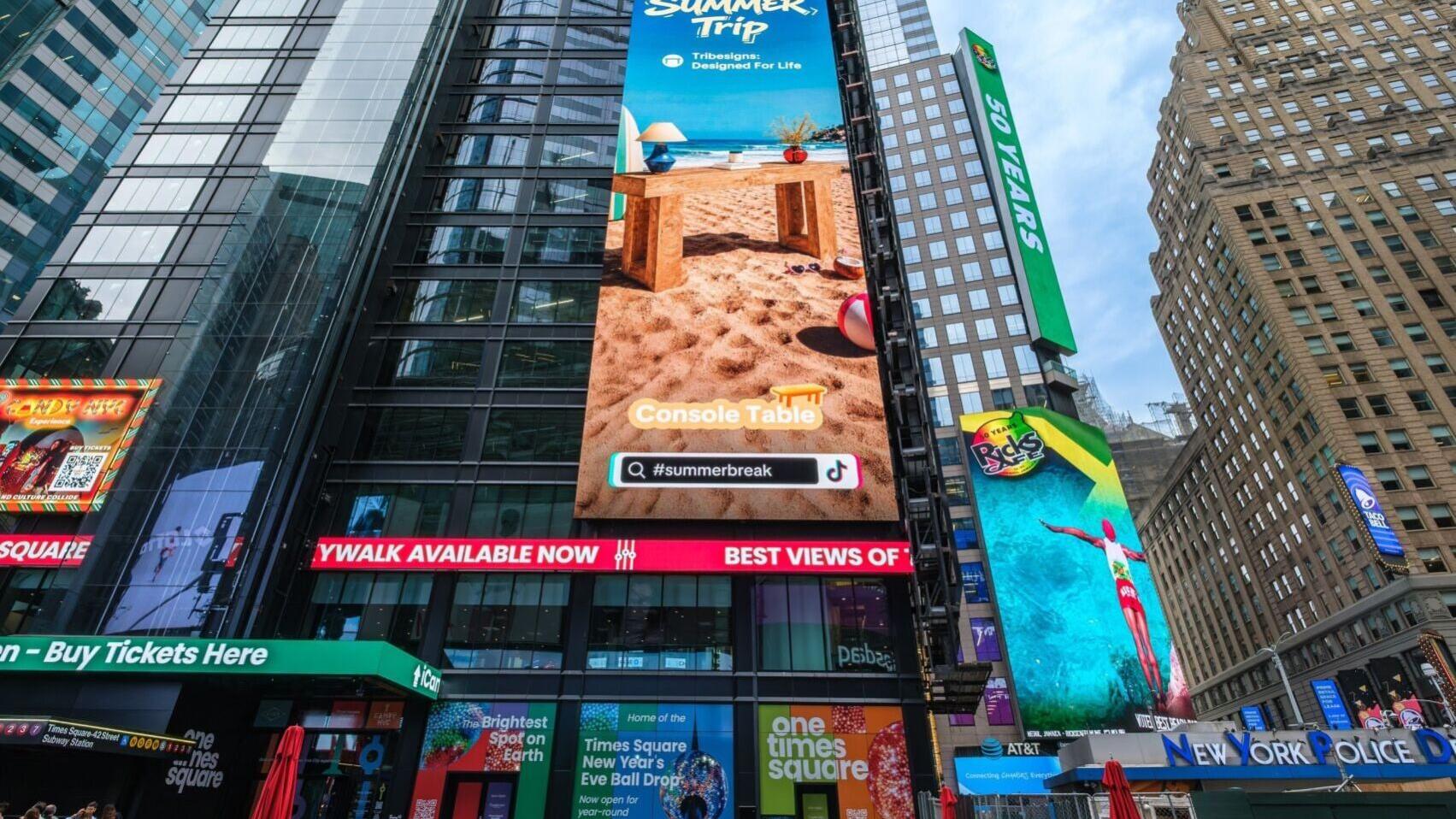 Tribesigns x Tiktok Debut on Times Square Billboard