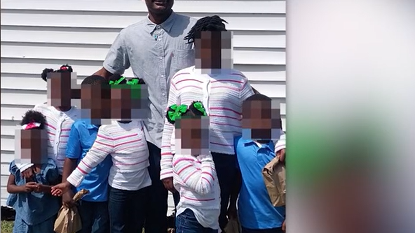 Shamar Elkins and children