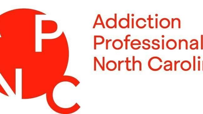 APNC Logo - red circle with abbreviation letters next to name of organization spelled out (PRNewsfoto/Addiction Professionals of North Carolina)