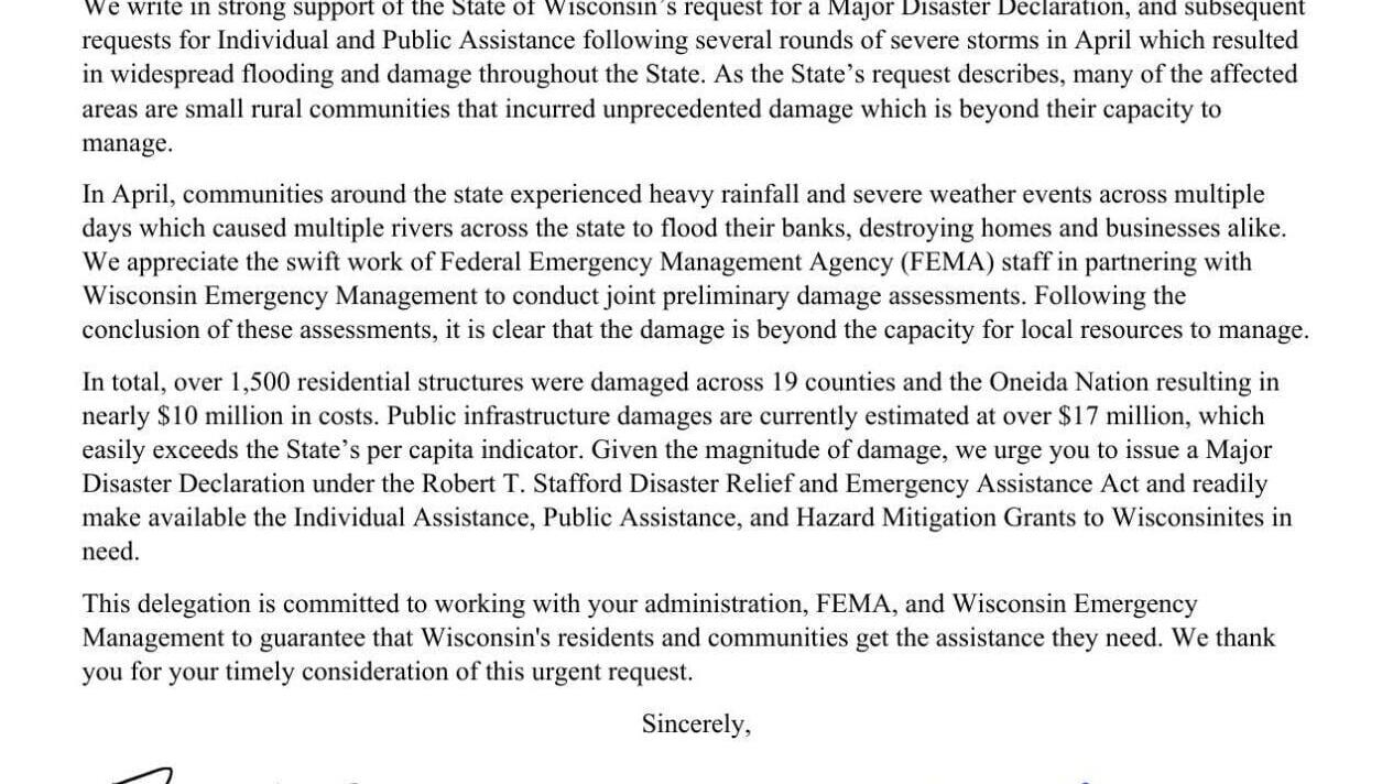 Disaster relief request