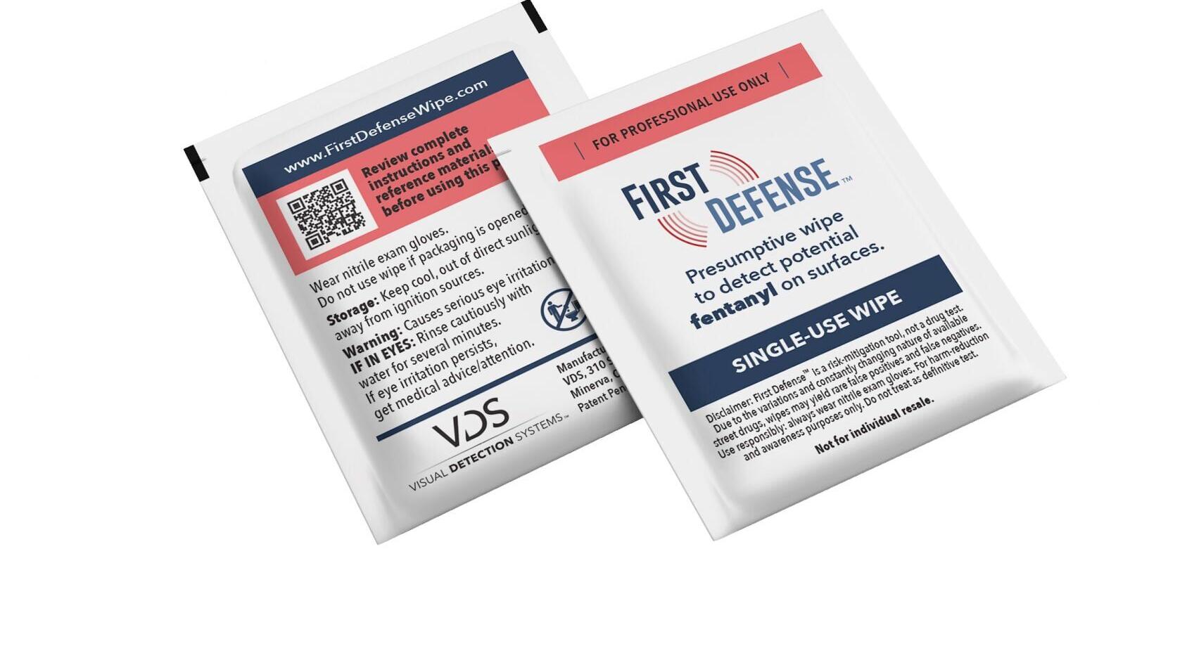First Defense Wipe Individual Use Wipe Packaging