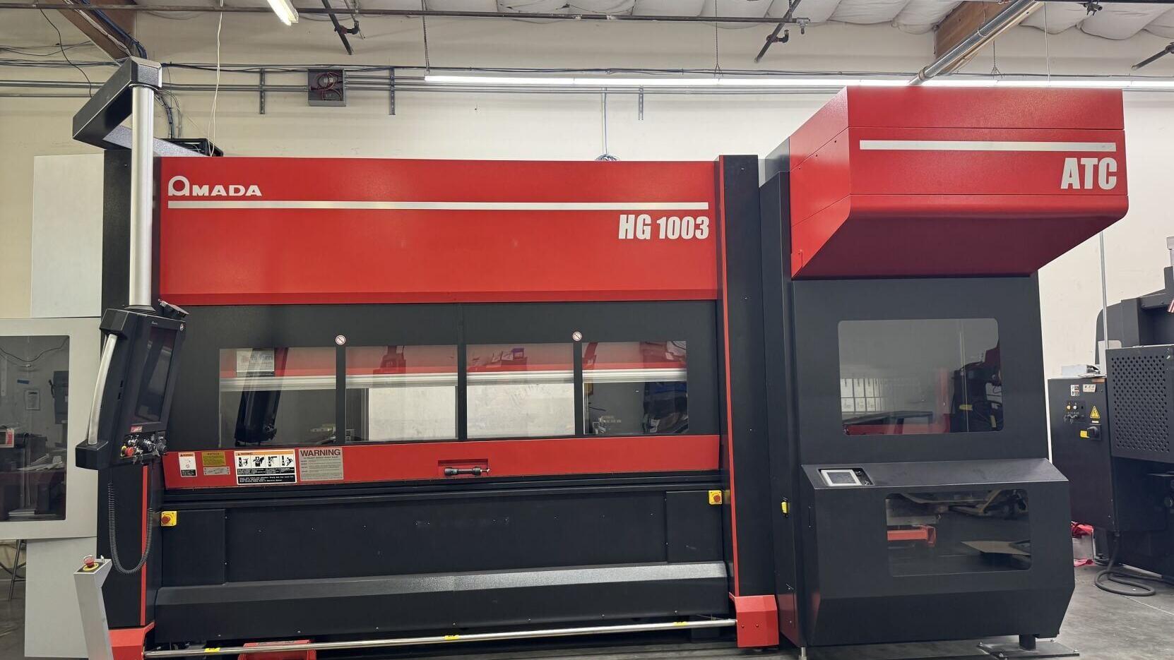 Amada HG 1003 CNC Press Brake with Automatic Tool Changer