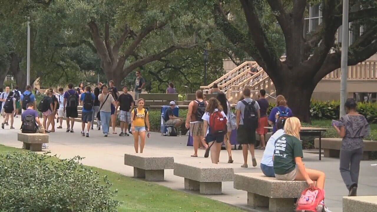 College campus scene