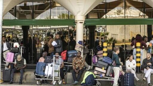 Passengers stranded at the Jomo Kenyatta International Airport