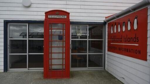 View of the visitor information centre of Port Stanley, Falkland Islands (Malvinas)