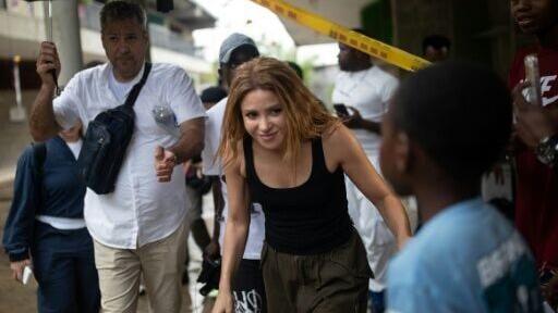 Colombian singer Shakira visited damaged areas after a 7.4 earthquake in Colombia