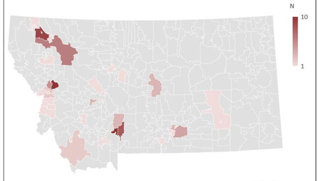 Concentrations of tech companies in Montana