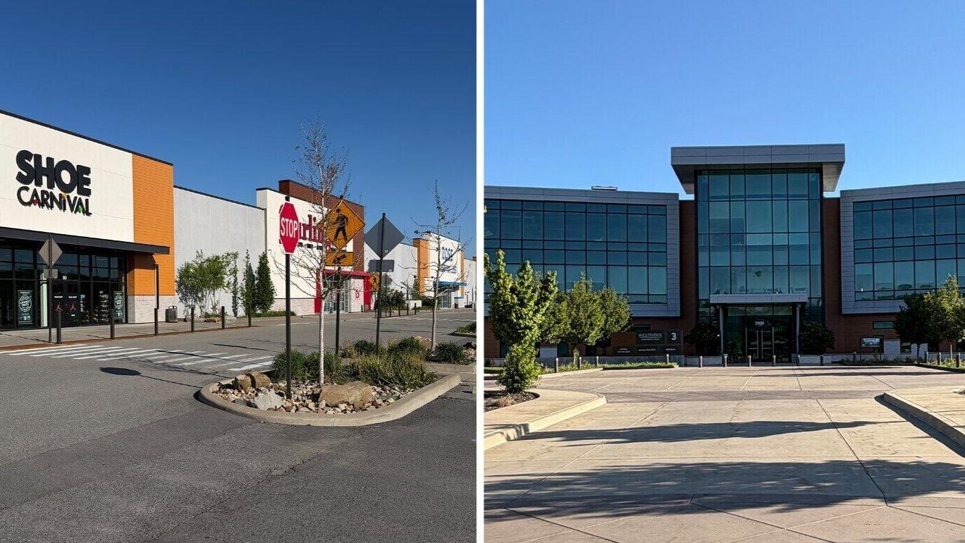 The West Ridge Commons retail center and Class A office building in Morgantown, West Virginia, are being offered for sale through a bankruptcy process managed by Hilco Global and Onyx Asset Advisors.