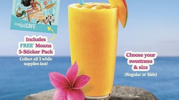 The How Far You’ll Mango Smoothie is available today through Tuesday, July 28, 2026.