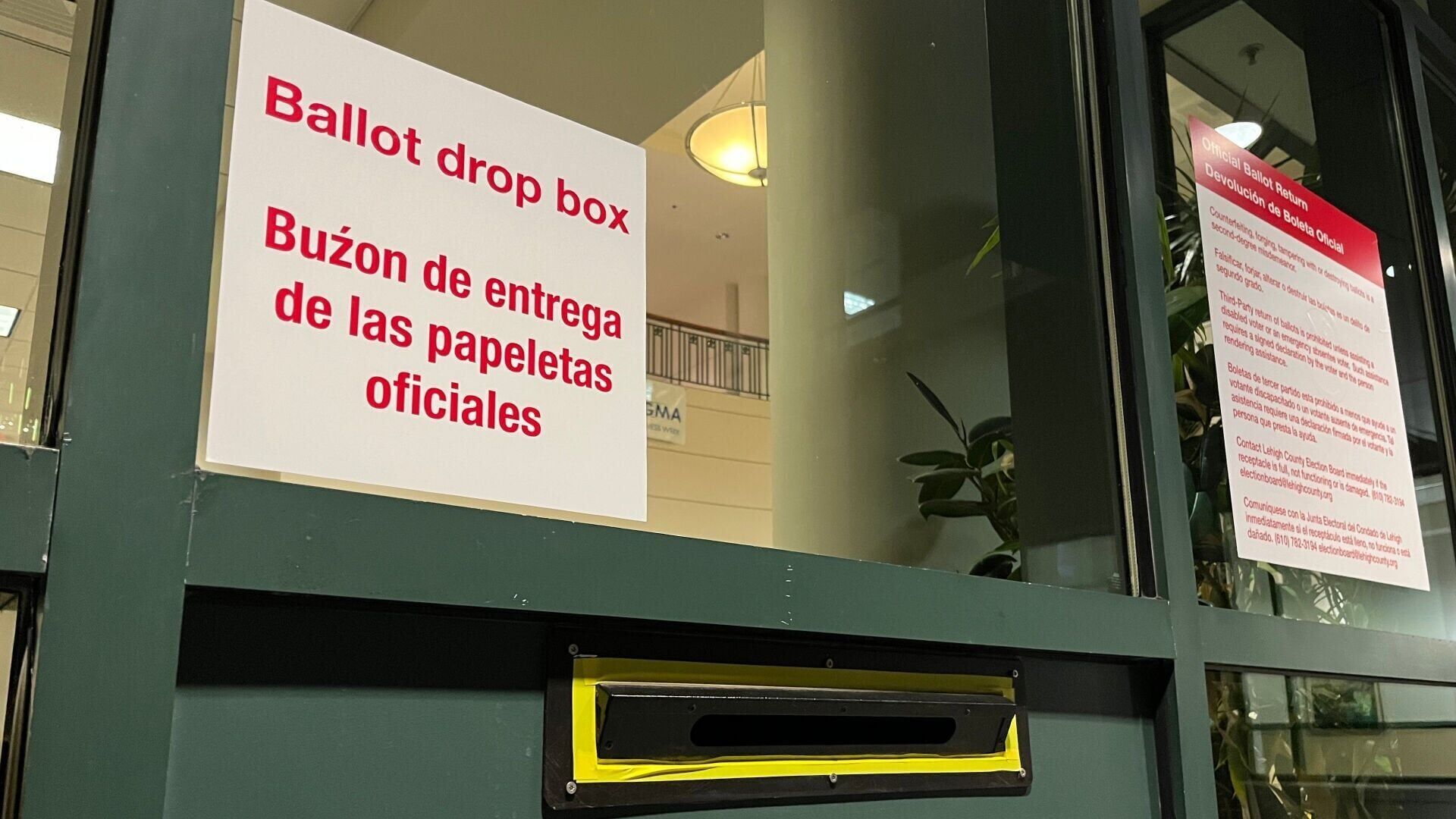 Drop box at Lehigh County Government Center