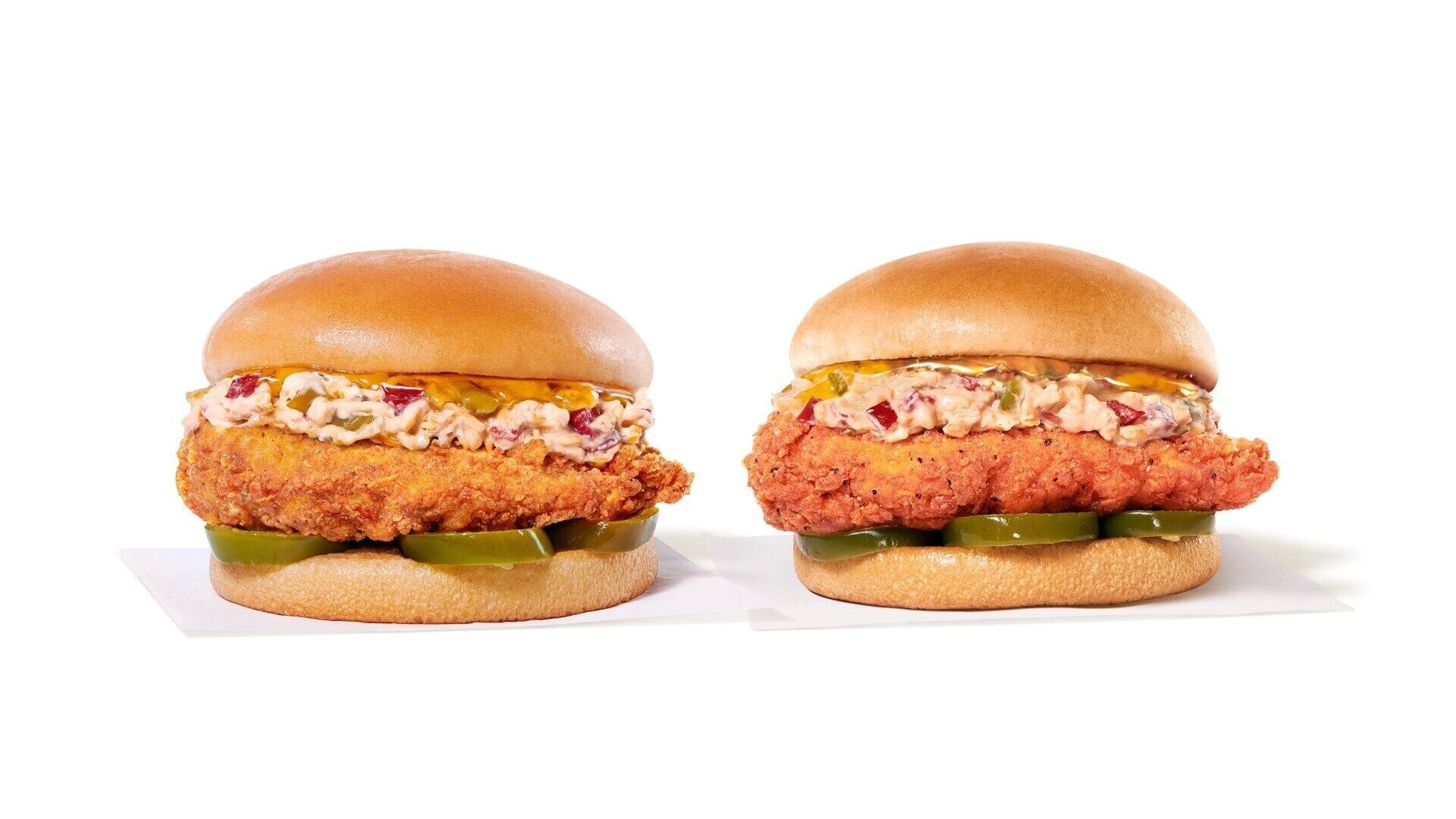 The Honey Pepper Pimento Chicken Sandwich is available for a limited time with an Original or Spicy filet.