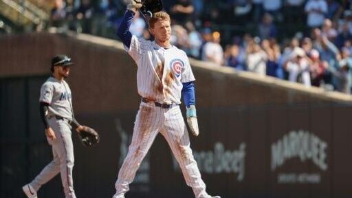 A stolen base in the first inning by the Chicago Cubs' Pete Crow-Armstrong made him the seventh player with 40 homers and 40 stolen bases in a season