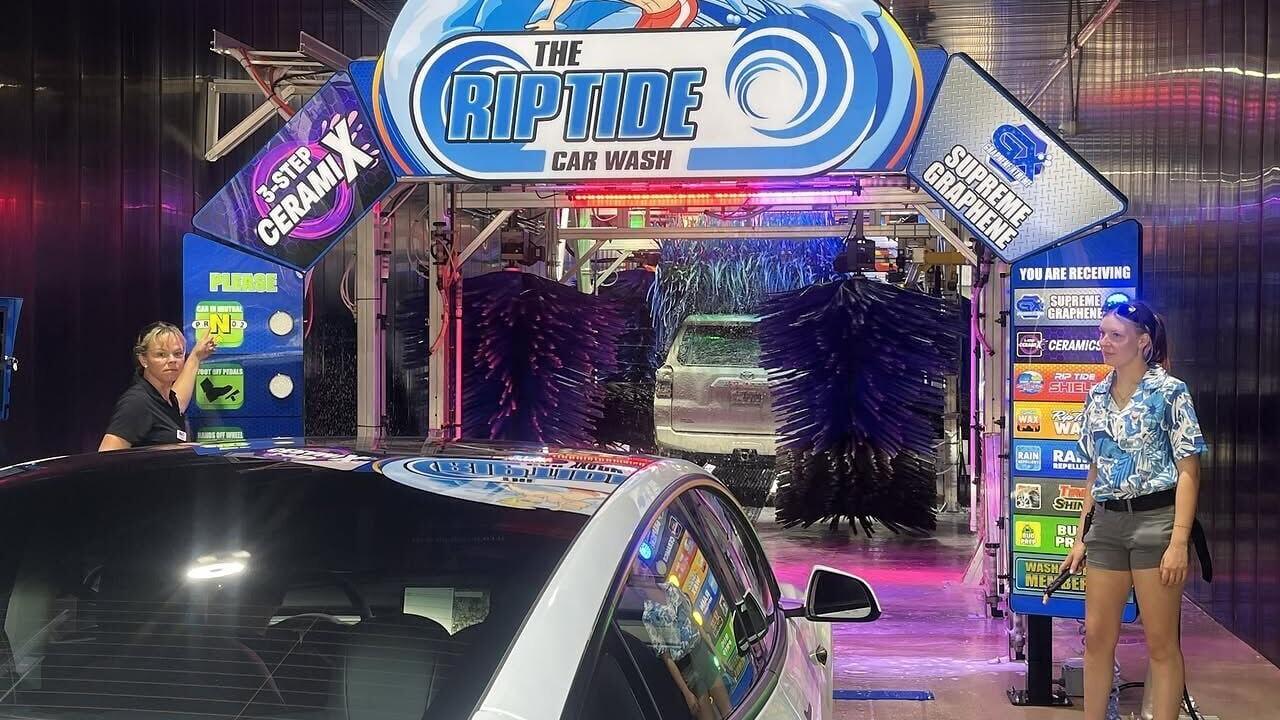 The RipTide Car Wash has famous neon tunnels, incredible service and the highest quality car wash.