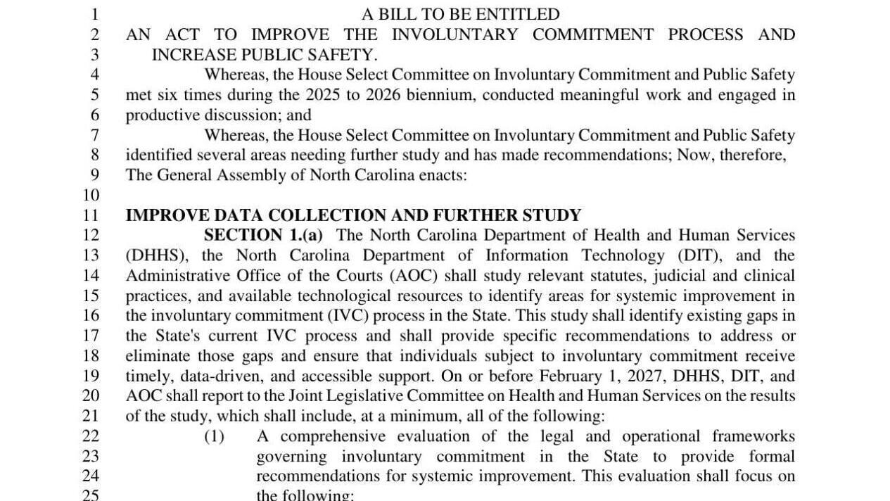 FNF - NC - Improve IVC Process and Enhance Public Safety House Bill 1104