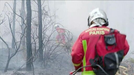 Firefighters from Paris battle blaze in southwest