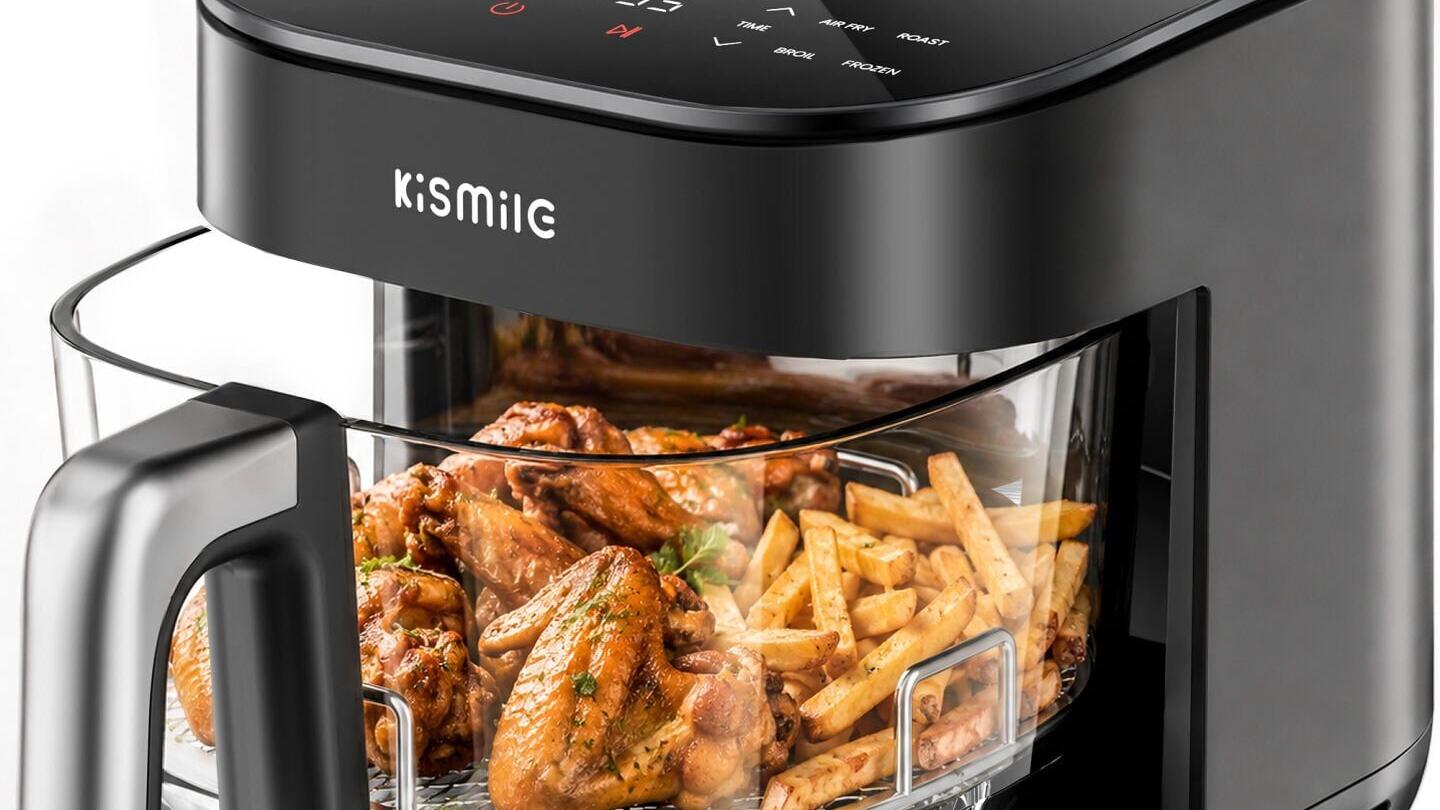 Kismile’s AreoLucen™ Glass Air Fryer delivers fast cooking performance with a transparent glass barrel that lets users see food as it cooks.