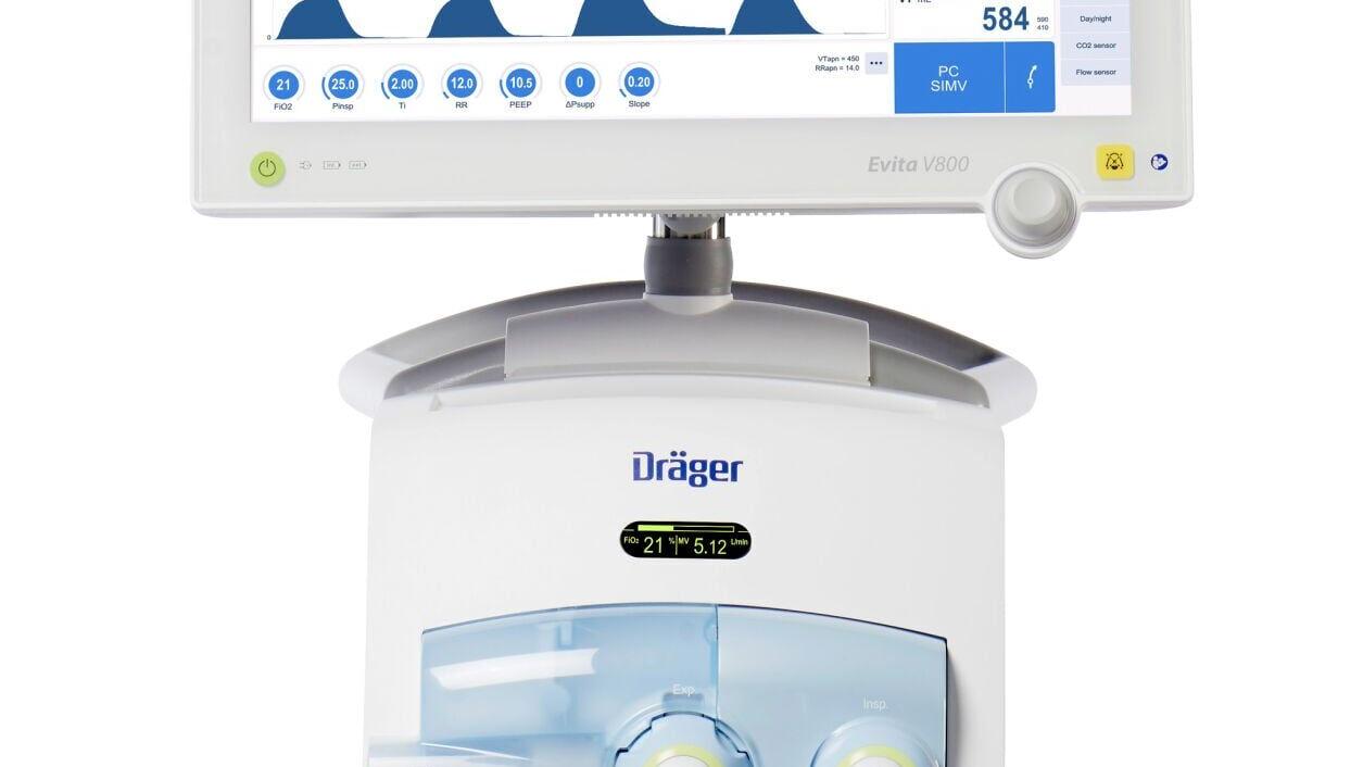 Photo 1
The Evita V800 now provides additional features to help enhance mechanical ventilation for patients suffering from pulmonary disease. 

D-5759-2018 V800 PC-SIMV_2026