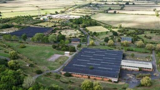 This aerial image shows a former military base where the government has proposed housing some 1,200 asylum seekers