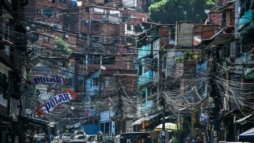 Precarious power lines are the norm in parts of Caracas