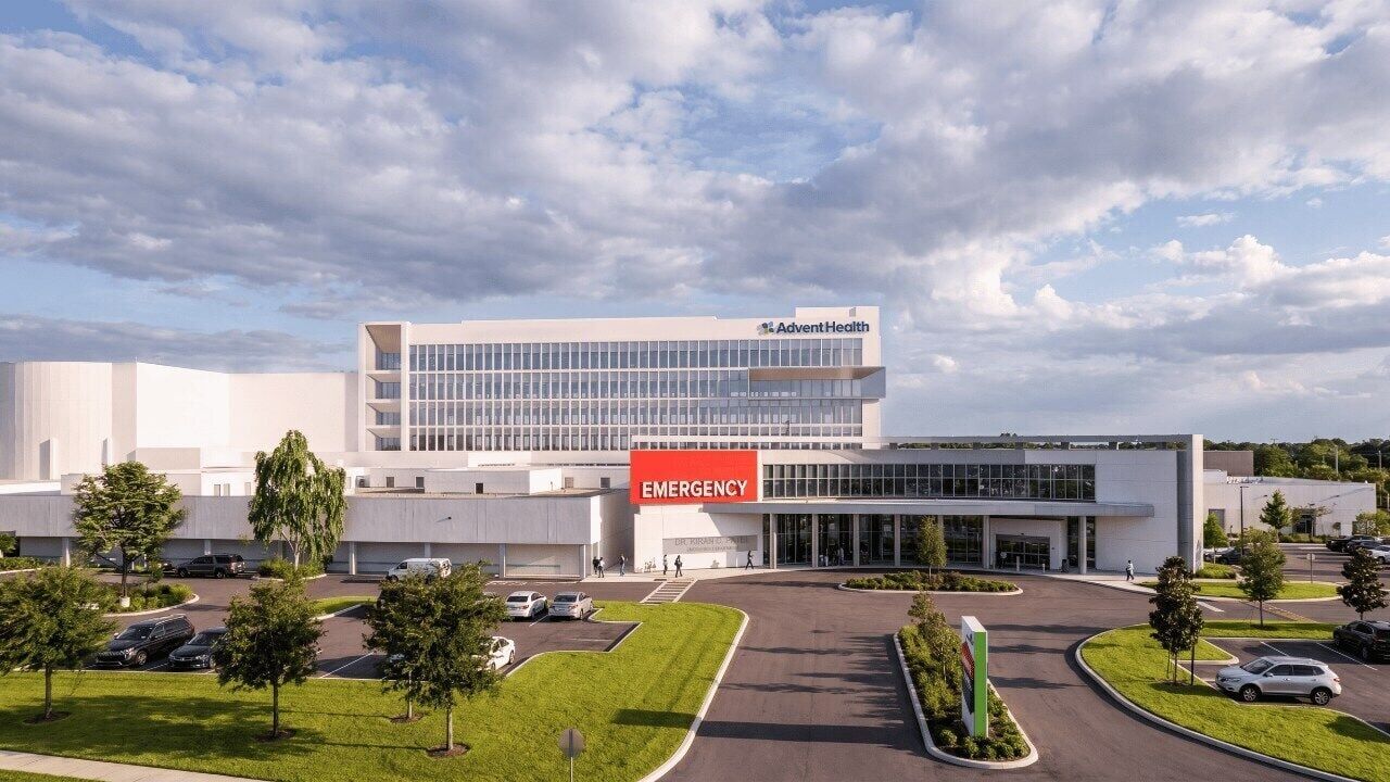 AdventHealth Carrollwood’s future patient tower is a key part of the hospital’s expansion that will increase inpatient capacity and support more advanced, specialized care in Central Hillsborough County. (Rendering: HuntonBrady)