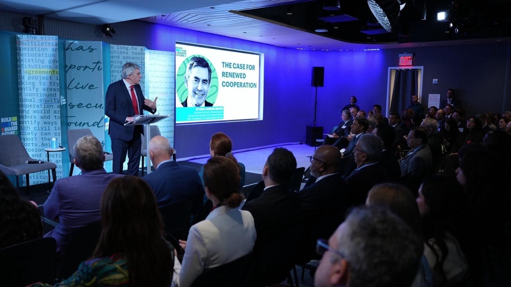 Honorable Gordon Brown, former Prime Minister of the United Kingdom and member of The Rockefeller Foundation’s Board of Trustees.
