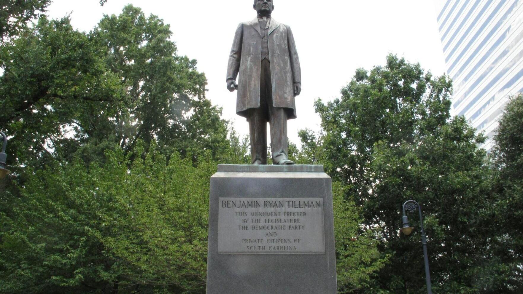 This statue on the grounds of the South Carolina State House honors violent segregationist Ben Tillman, who also served as governor and U.S. senator.