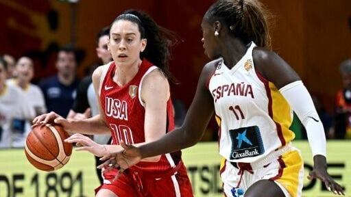 Breanna Stewart led the US with 16 points in their semi-final win over Spain at the women's basketball World Cup