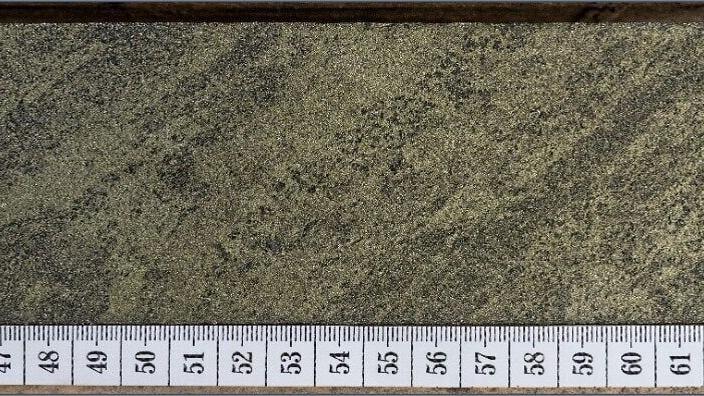 Figure 1. Copper-rich interval from CMR26-199 at 343.40 meters(i)