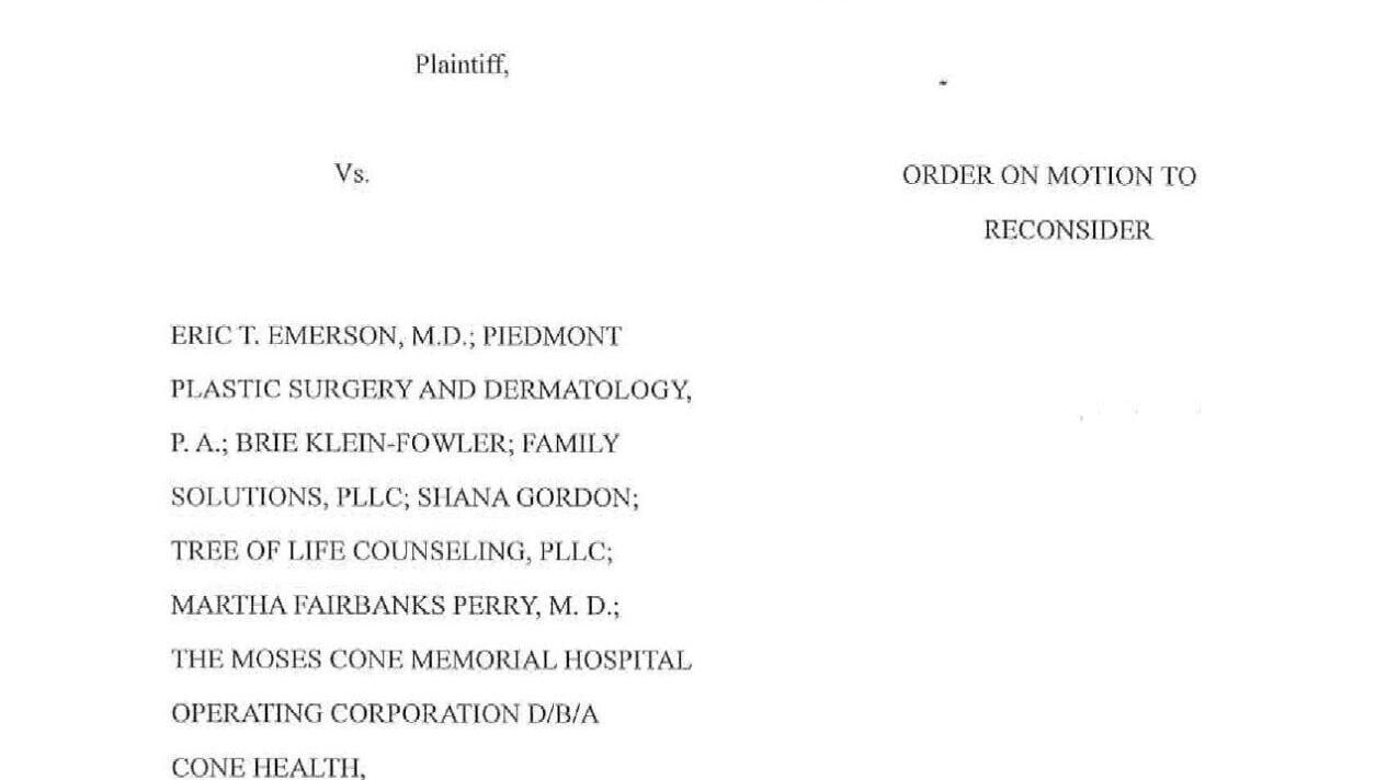FNF - NC - Lawsuit Mosley v Emerson Trial Court Ruling Aug 25 2025