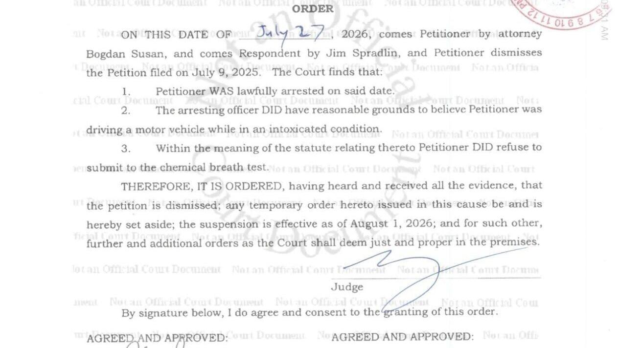 Order of dismissal