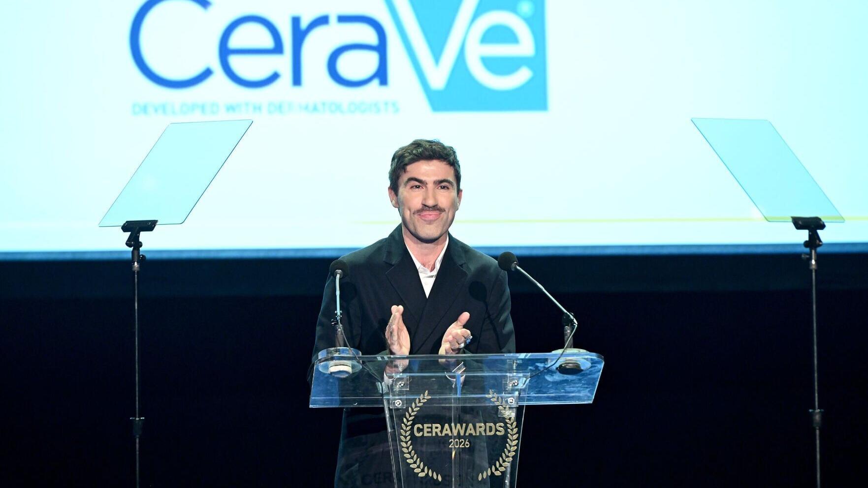 LOS ANGELES, CALIFORNIA - JUNE 04: Vincent Chauvière speaks onstage during the CeraVe Global CerAwards at The Wiltern on June 04, 2026 in Los Angeles, California. (Photo by Vivien Killilea/Getty Images for CeraVe)