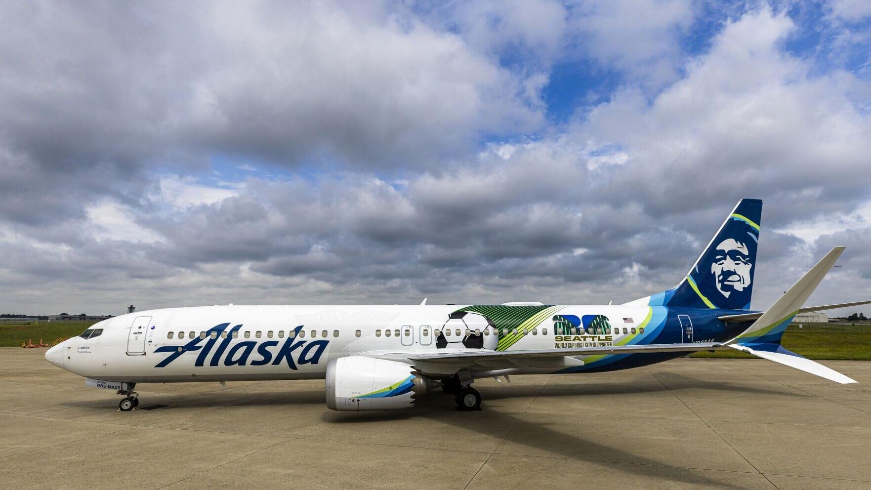 Alaska's latest custom aircraft decal honoring SeattleFWC26