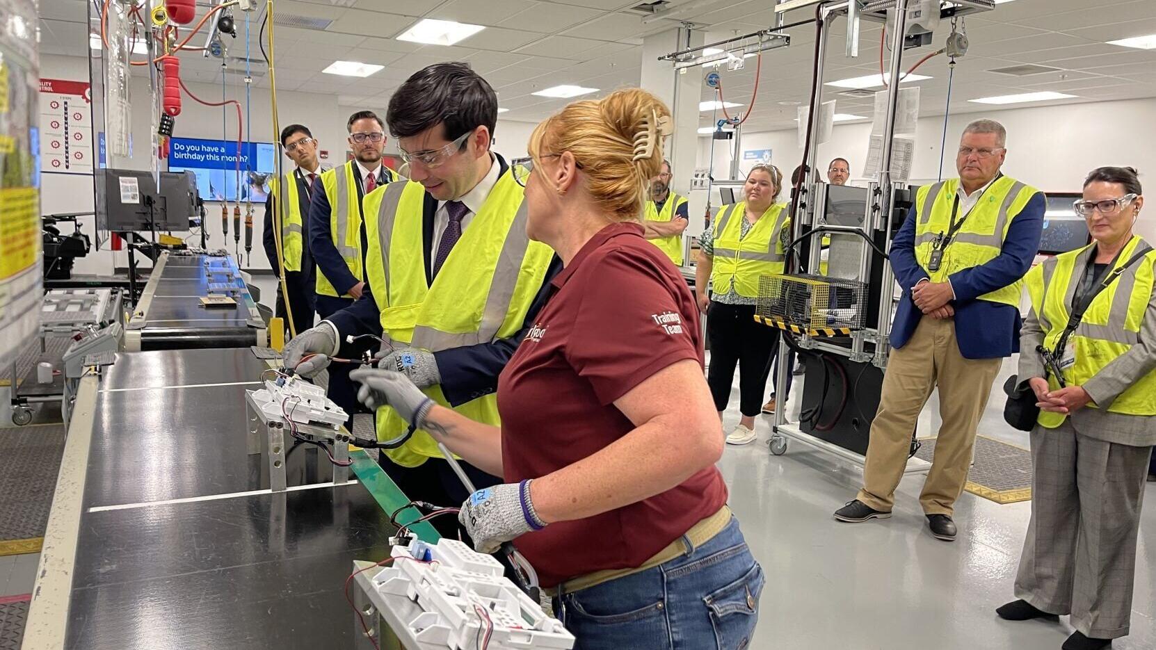 Acting U.S. Labor Secretary Keith Sonderling visits Whirlpool Corp. Clyde Operations