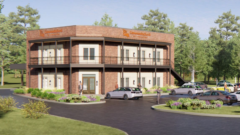 Community Bank Southern Loop banking center rendering