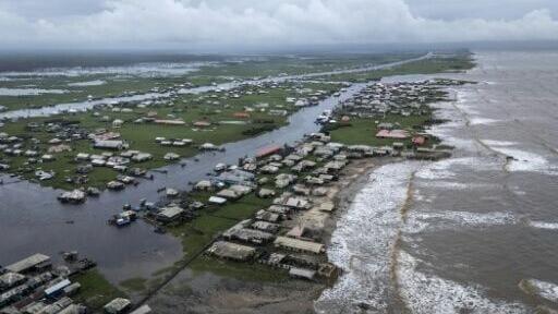 The Nigerian village of Ayetoro is disappearing into the Atlantic Ocean