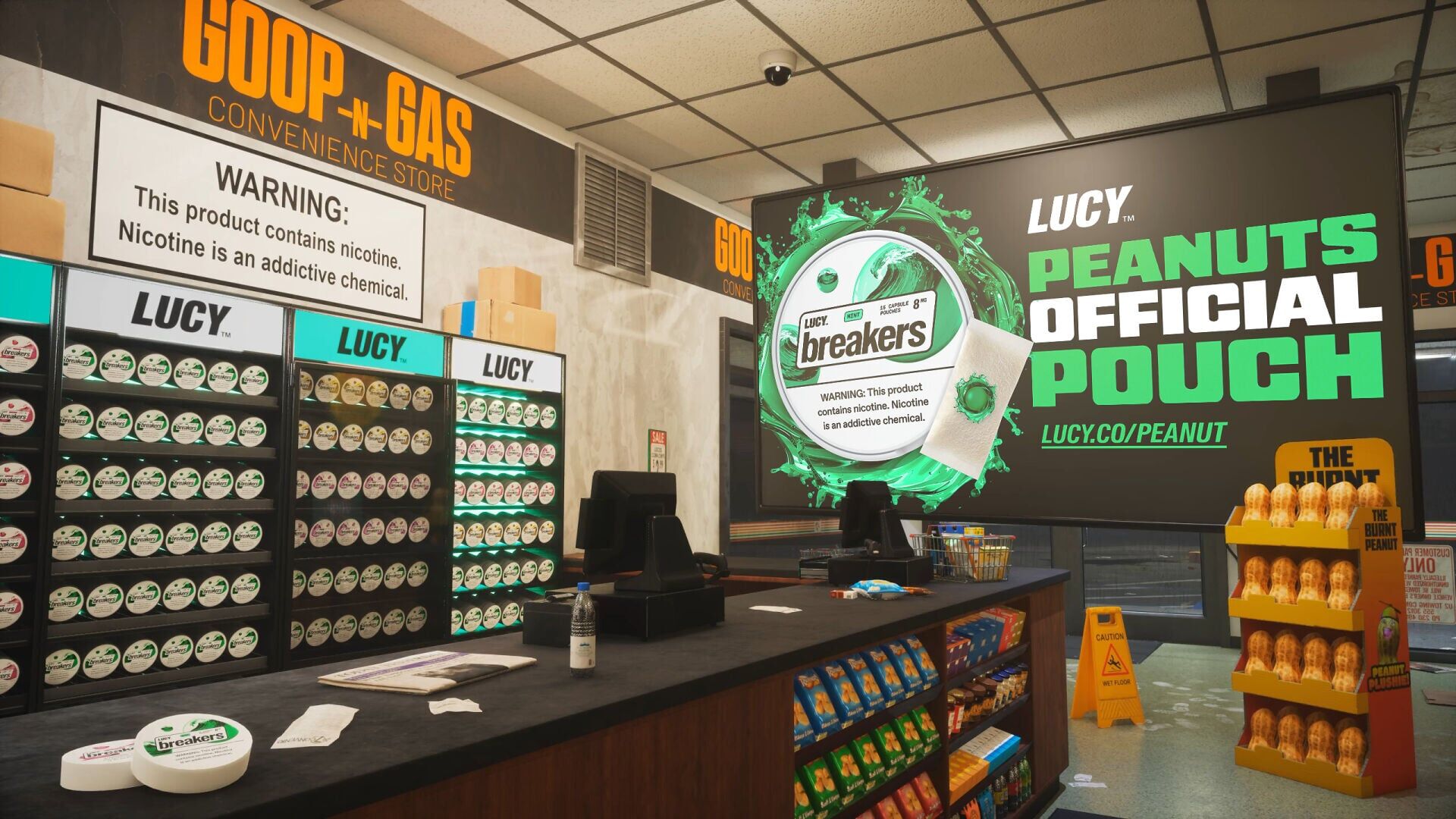 LUCY Breakers meets The Burnt Peanut on shelf, marking the partnership's debut.