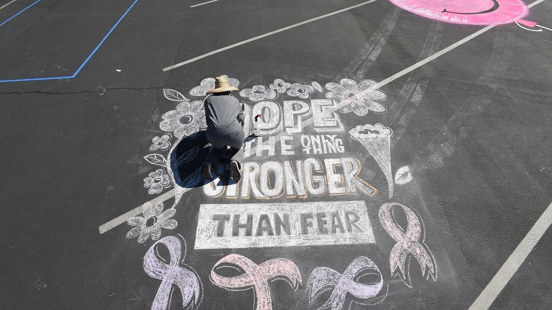 In March 2021, City of Hope Orange County commissioned over 70 local artists to create street art and chalk drawings across the region to lift spirits and spread messages of hope.