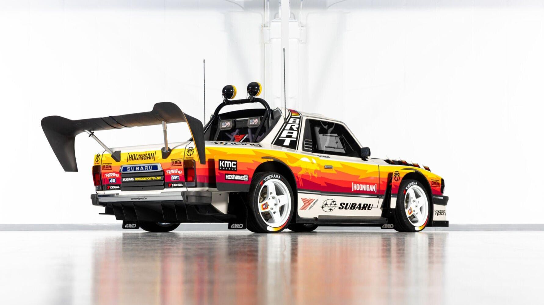 The Subaru Brataroo 9500 Turbo features plenty of active aero to help it stay planted to the ground - or fly through the air.