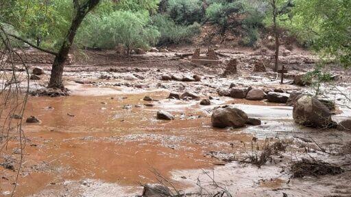 Flash floods hit the Bright Angel Canyon area of Grand Canyon National Park