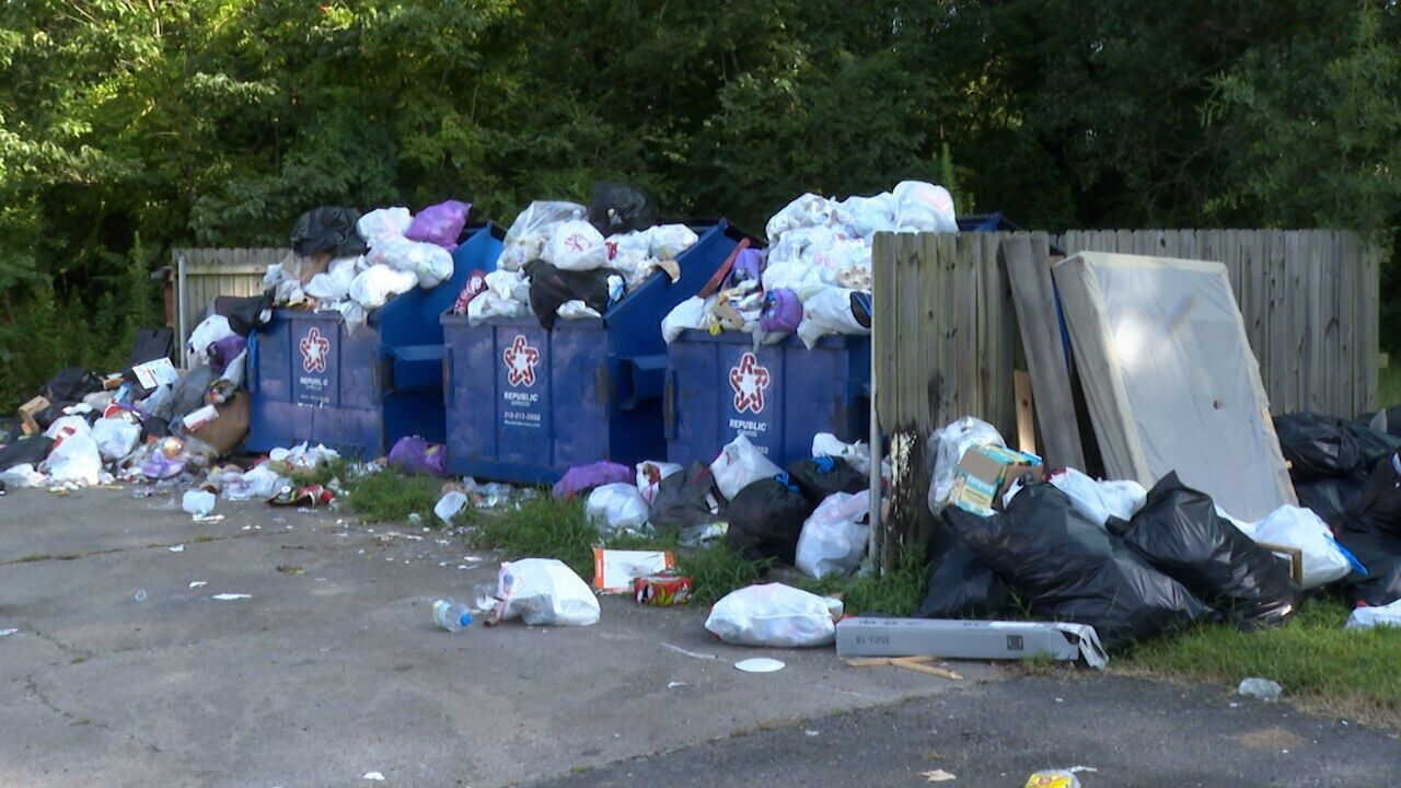 Sanctuary Apartments trash area