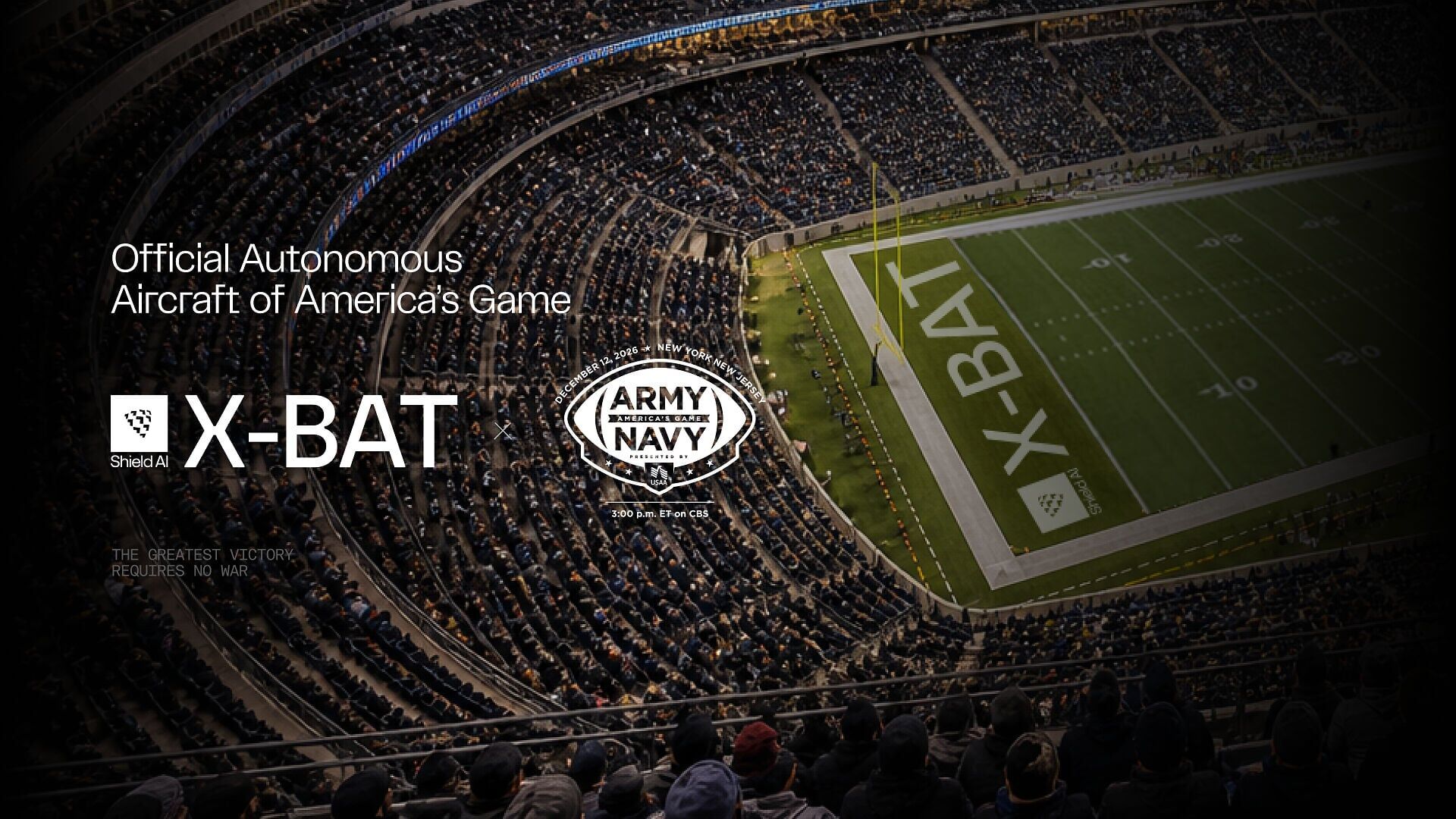 X-BAT has been named the Official Autonomous Aircraft of the Army-Navy Game presented by USAA, one of the most storied rivalries in American sports.