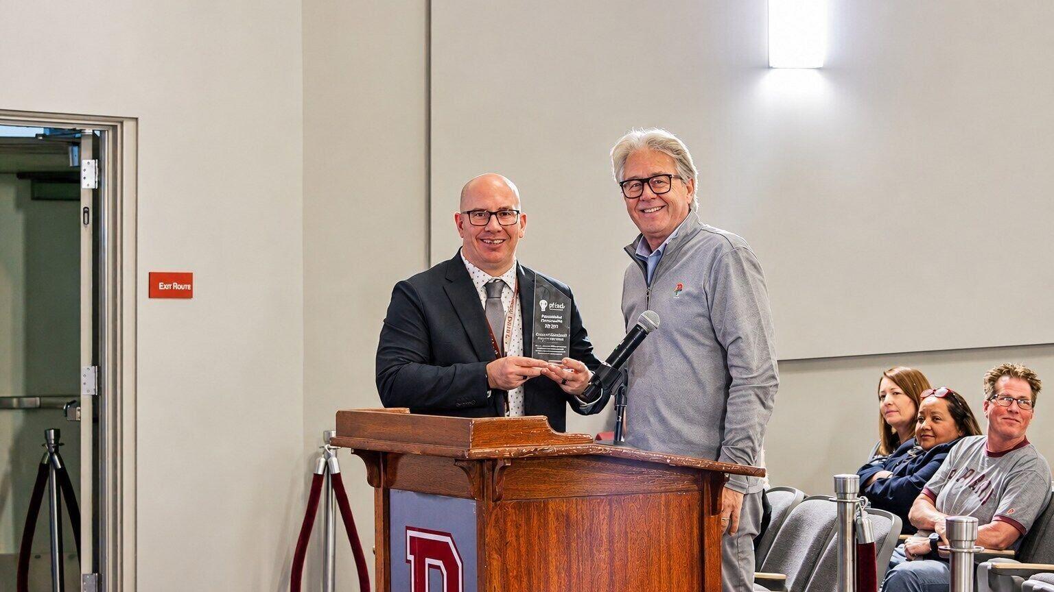 (LEFT to RIGHT) Paramount USD Superintendent Dr. Joshua Lightle, Think Together Founder and CEO Randy Barth