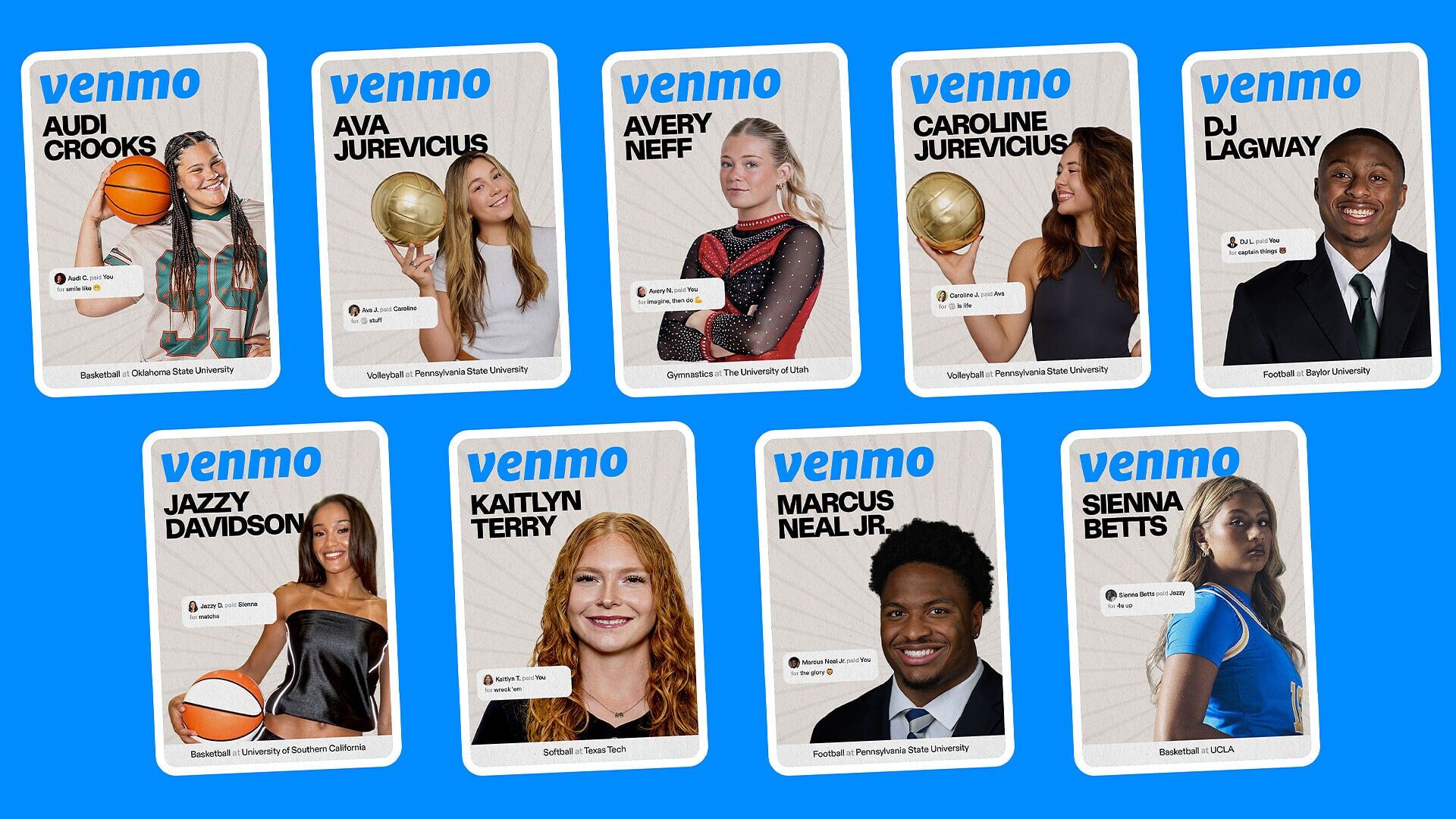 Venmo Kicks Off 2026–2027 NIL Season with Nine Standout Student-Athletes and Introduces Money Moves