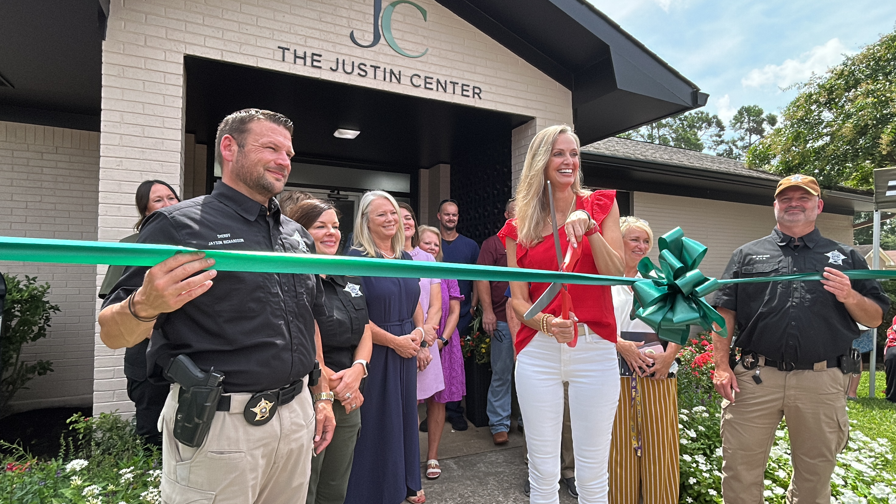 The Justin Center ribbon cutting