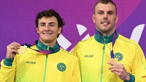 Australia's Ben Armbruster and Kyle Chalmers won gold in men's 50m Butterfly