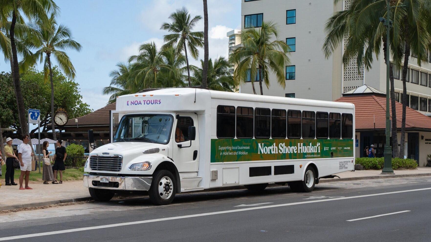 The North Shore Huakaʻi shuttle connects visitors with North Shore businesses still feeling the impact of March storms.