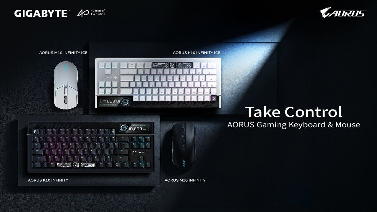GIGABYTE Unveils Next-Generation Gaming Peripherals with AORUS K10 INFINITY Keyboard and M10 INFINITY Mouse at COMPUTEX 2026