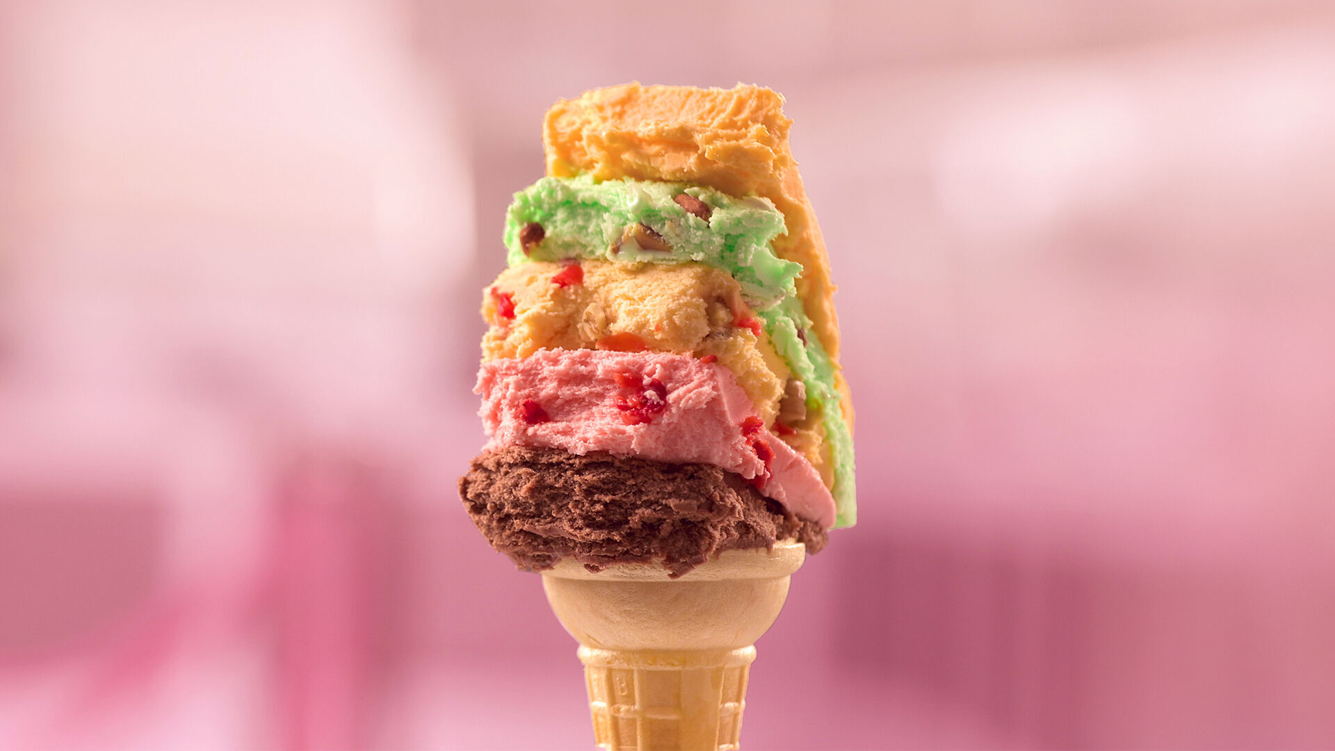 The iconic five-flavor, stacked-and-sliced Rainbow Cone