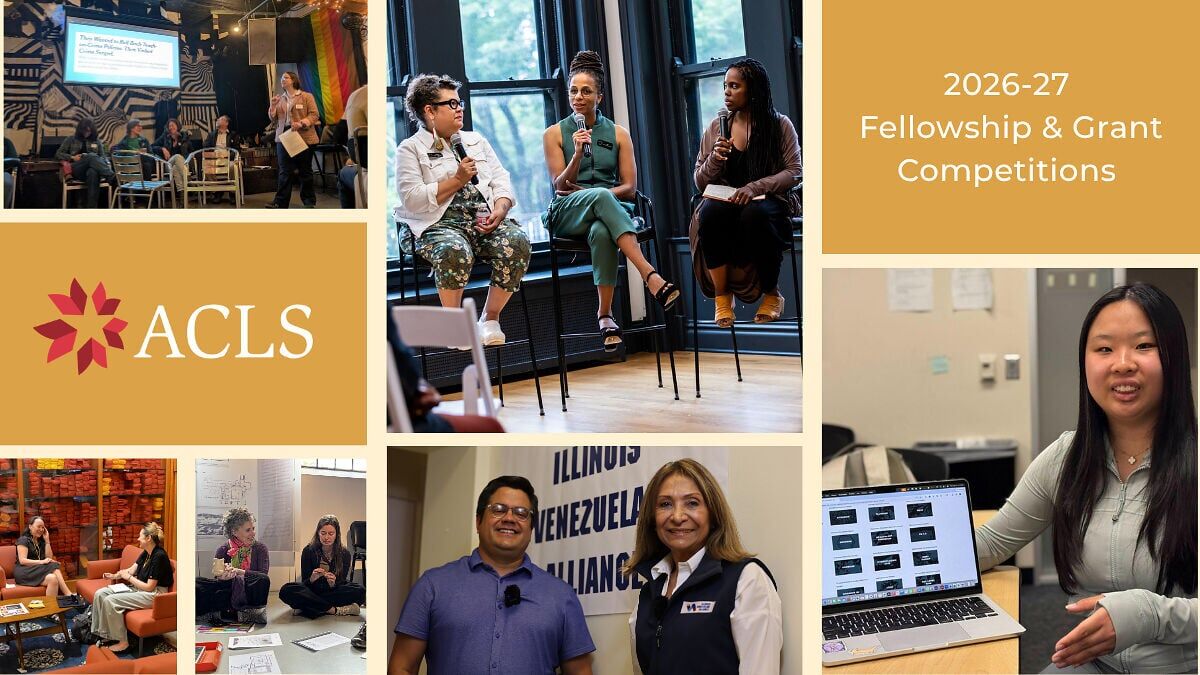 ACLS Announces 2026-27 Fellowship and Grant Competitions