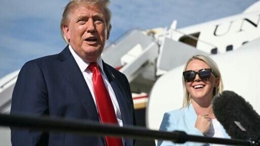 White House Press Secretary Karoline Leavitt (right), who gave birth to her second child in May, announced August 12 that she was leaving her position to devote more time to her family